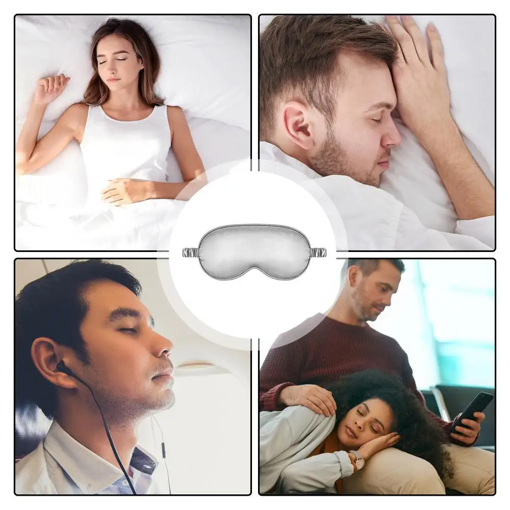 Sleeping Eye Cover Night Blindfold Blackout Light Blocking Eye Cover Smooth Soft Breathable Eye Cover Elastic Light Blocking Eye