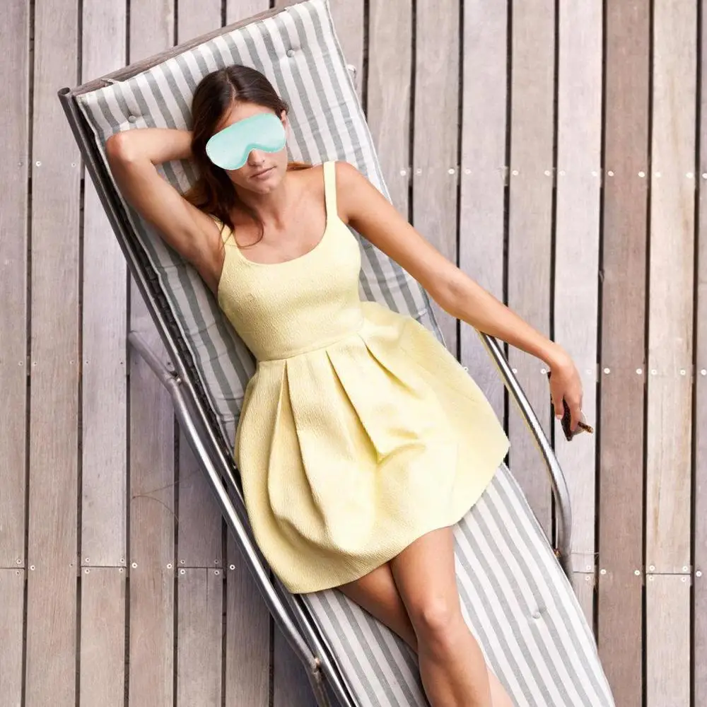 Sleeping Eye Cover Night Blindfold Blackout Light Blocking Eye Cover Smooth Soft Breathable Eye Cover Elastic Light Blocking Eye