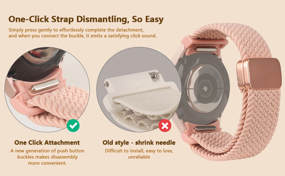 Braided Band For Samsung Galaxy Watch 6 4 classic/5 Pro 45mm 47mm 43mm 44mm 40mm No Gaps correa bracelet Galaxy watch 6 strap