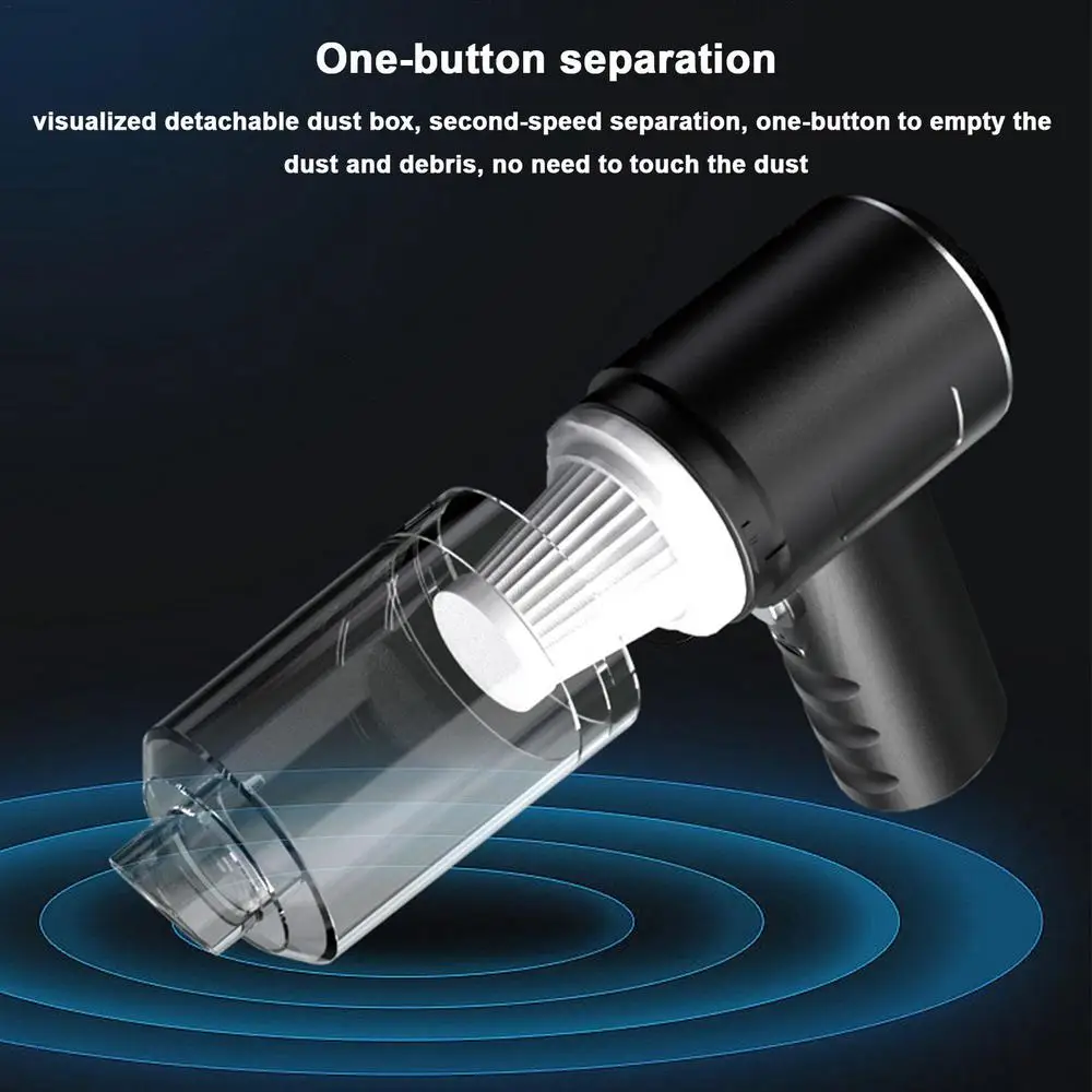 5500Pa ABS Auto Handheld Vacuum Cleaner, Car Accessories Novelties, Powerful Wireless Car Vacuum Cleaner, Car Gadgets, 1200mAh