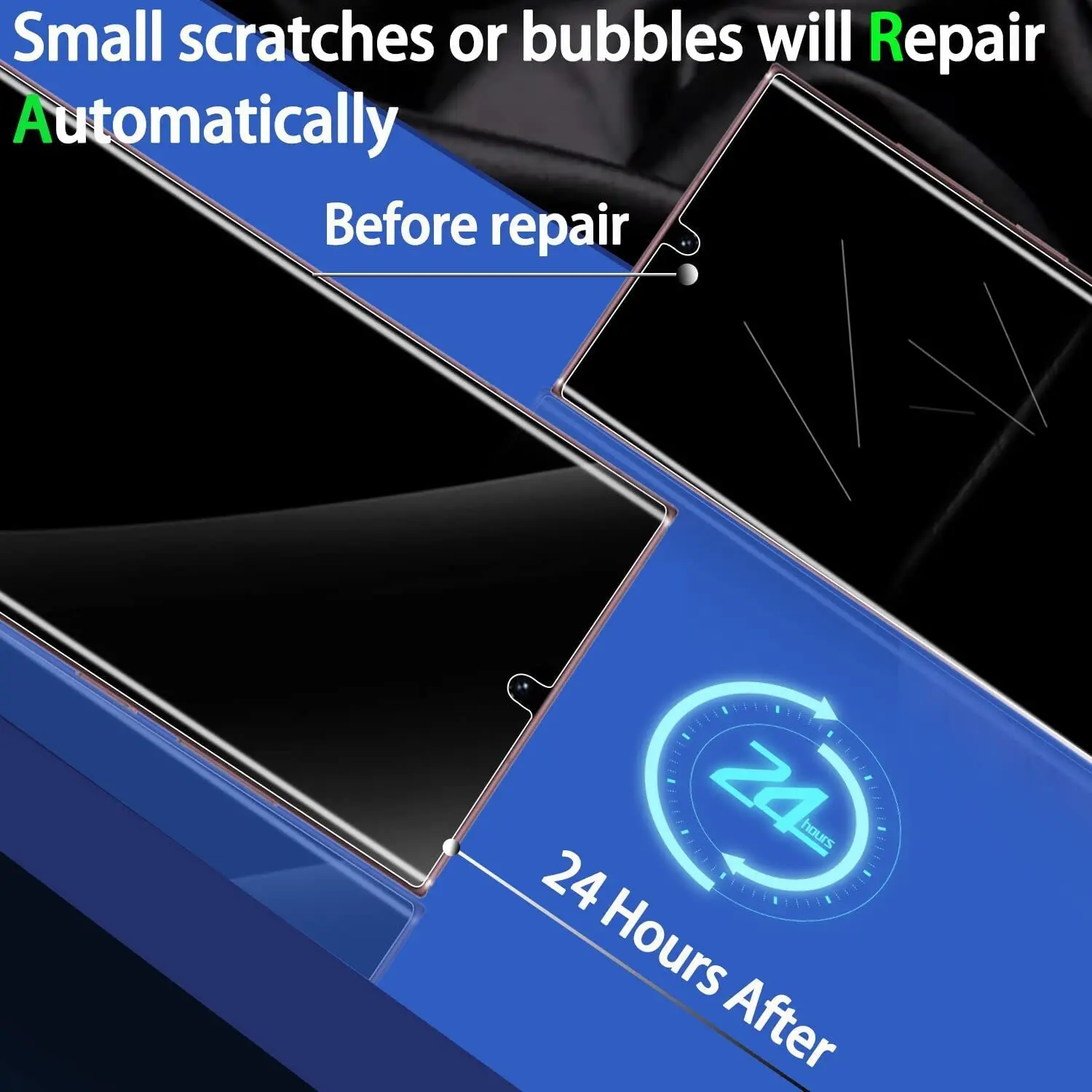 for Samsung Galaxy S24 Ultra S24+ Privacy Screen Protector [Support Fingerprint ID] Anti-Spy Full Adhesive Flexible Film