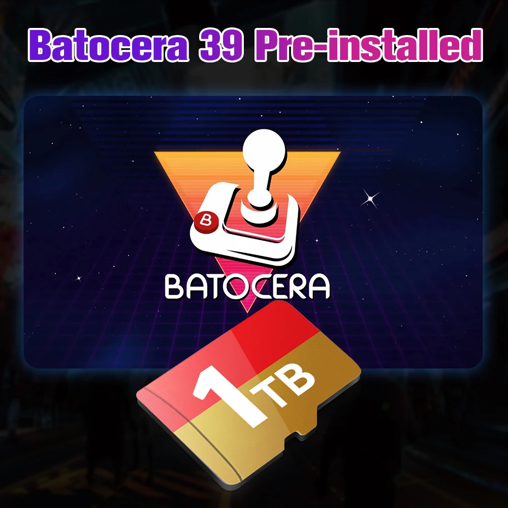 Batocera 39 TF/Gaming Card for Steamdeck /Windows Handheld/WIN PC with 61248 Games&70+Emulators for PS3/PS2/PS1/PSP/MAME/NES/N64