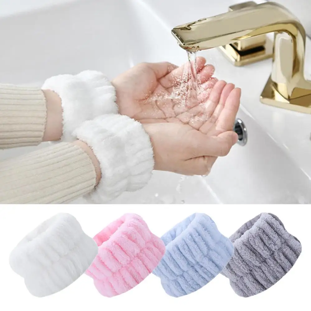 Face Wash Wristband Set Women's Headband Wristbands Absorbent Waterproof Wristbands Makeup Face Wash Hair Bands