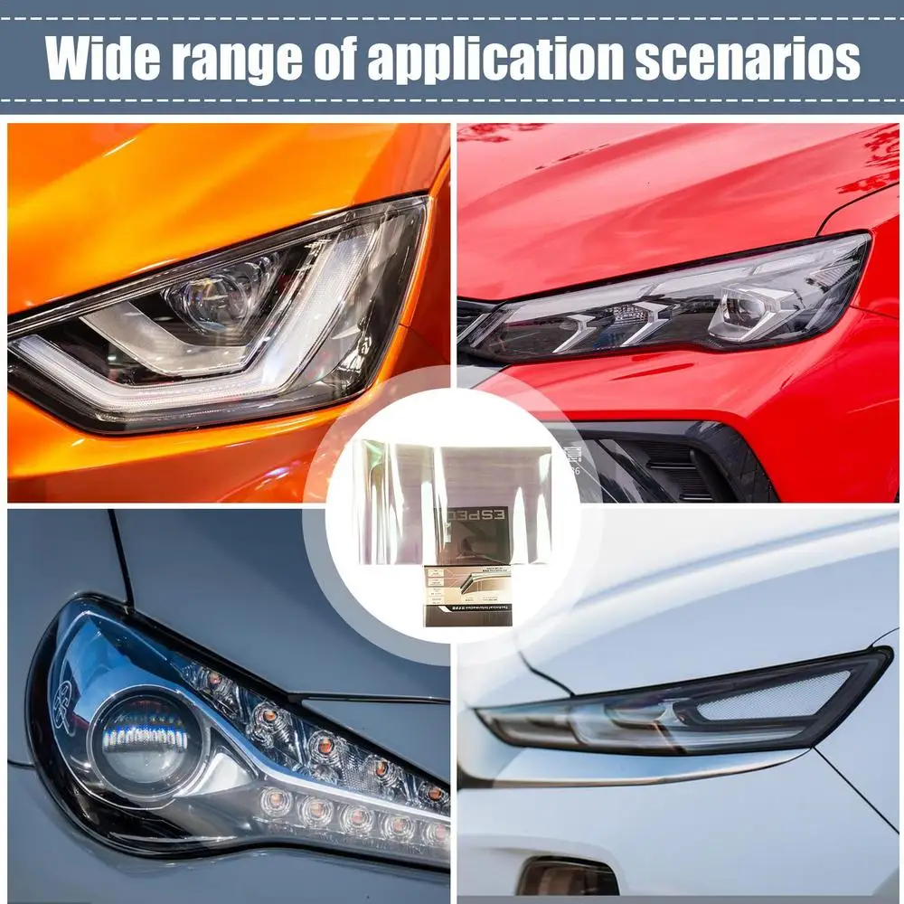 Taillight Tint Car Light Tint Film Headlights Color Films Car Light Tint Film 11.8x70.8in Color Films For Fog & Tail Lights Self