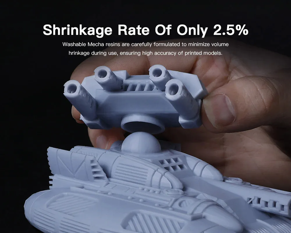 NOVA3D Washable Mecha Resin High Precision Toughness Hardnes Shock Resistance Excellent Cutting Properties Resin for 3D printer