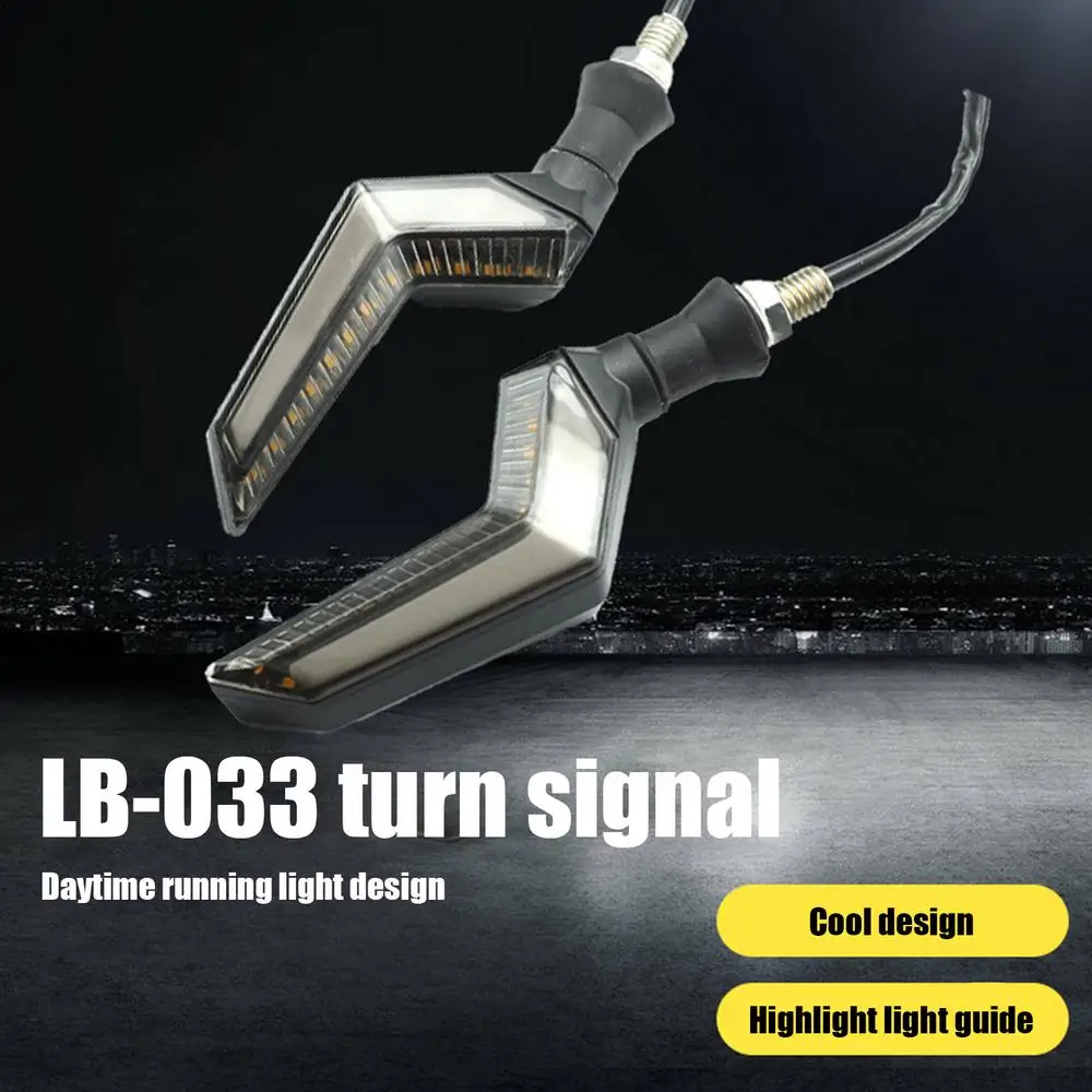 Motorcycle Indicators Scimitar-Shaped Design Daytime Motorbike Lights Motorcycle Modification Turn Signal Light Indicators For