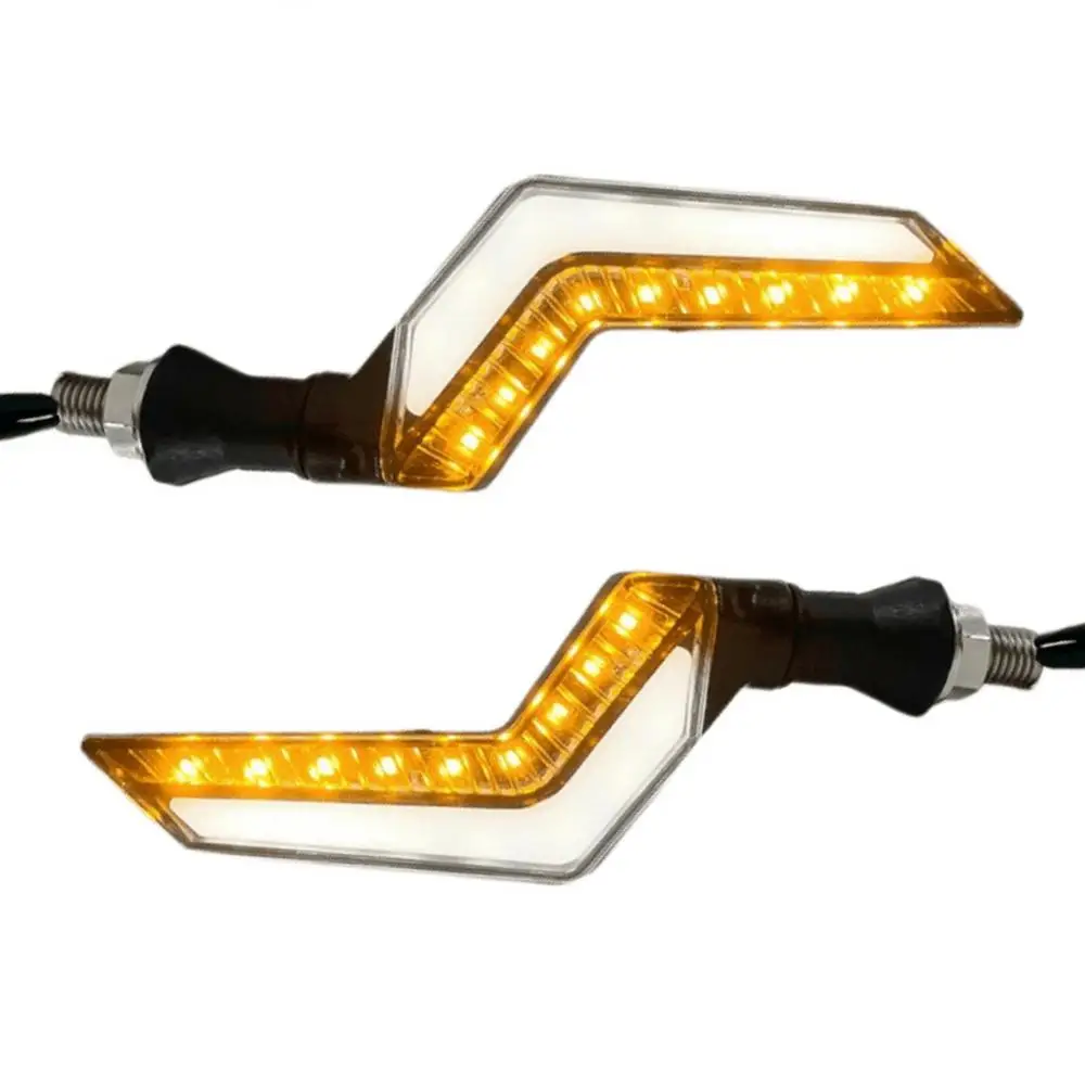 Motorcycle Indicators Scimitar-Shaped Design Daytime Motorbike Lights Motorcycle Modification Turn Signal Light Indicators For