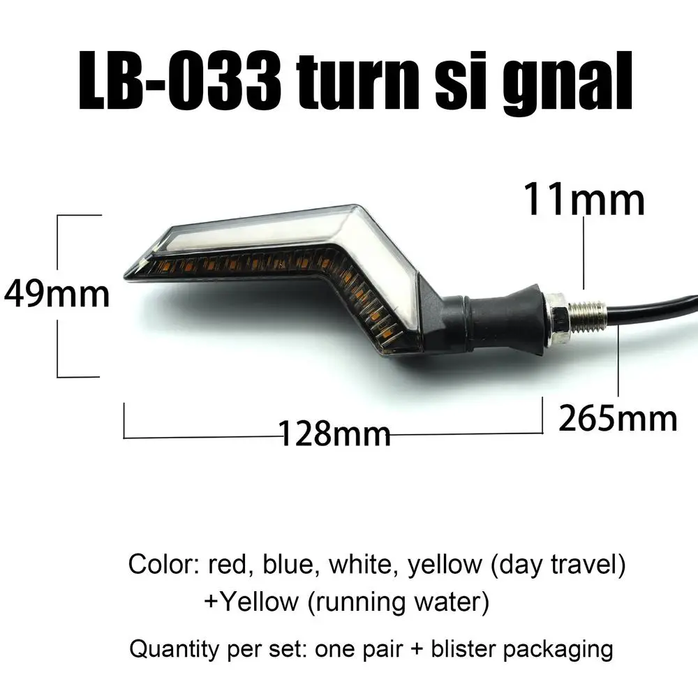 Motorcycle Indicators Scimitar-Shaped Design Daytime Motorbike Lights Motorcycle Modification Turn Signal Light Indicators For