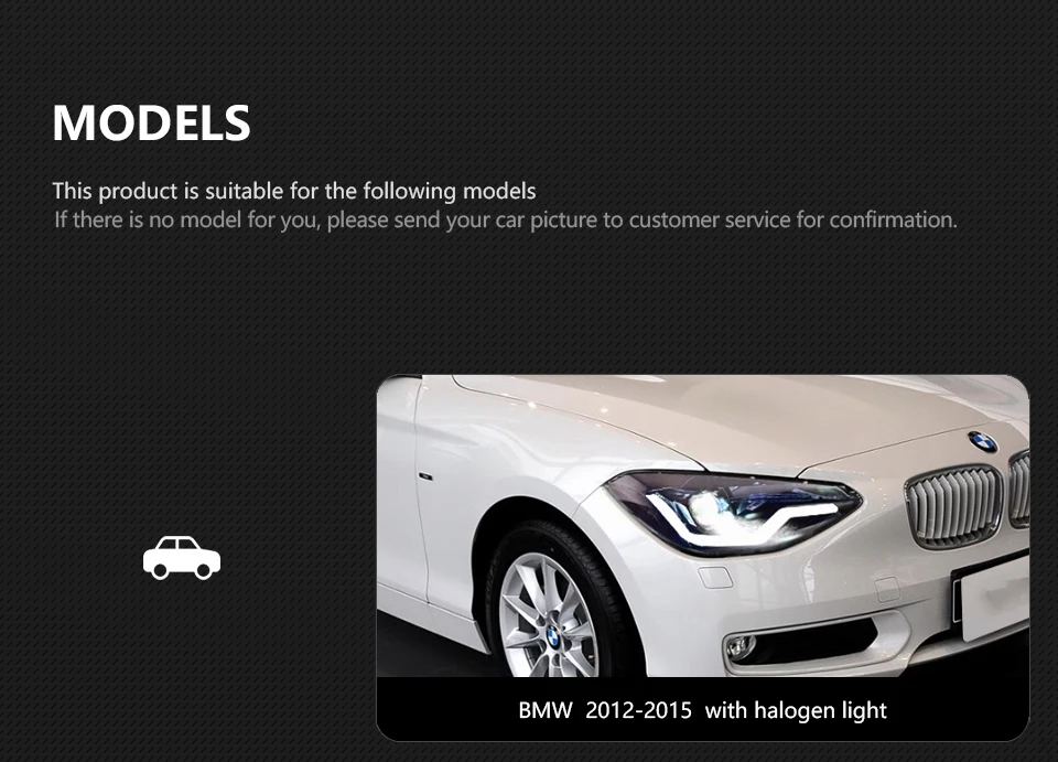 Car Lights for BMW F20 2012-2015 116i 120i LED Auto Headlights Assembly Upgrade Bifocal Lens Dynamic Lamp Exterior Accessories
