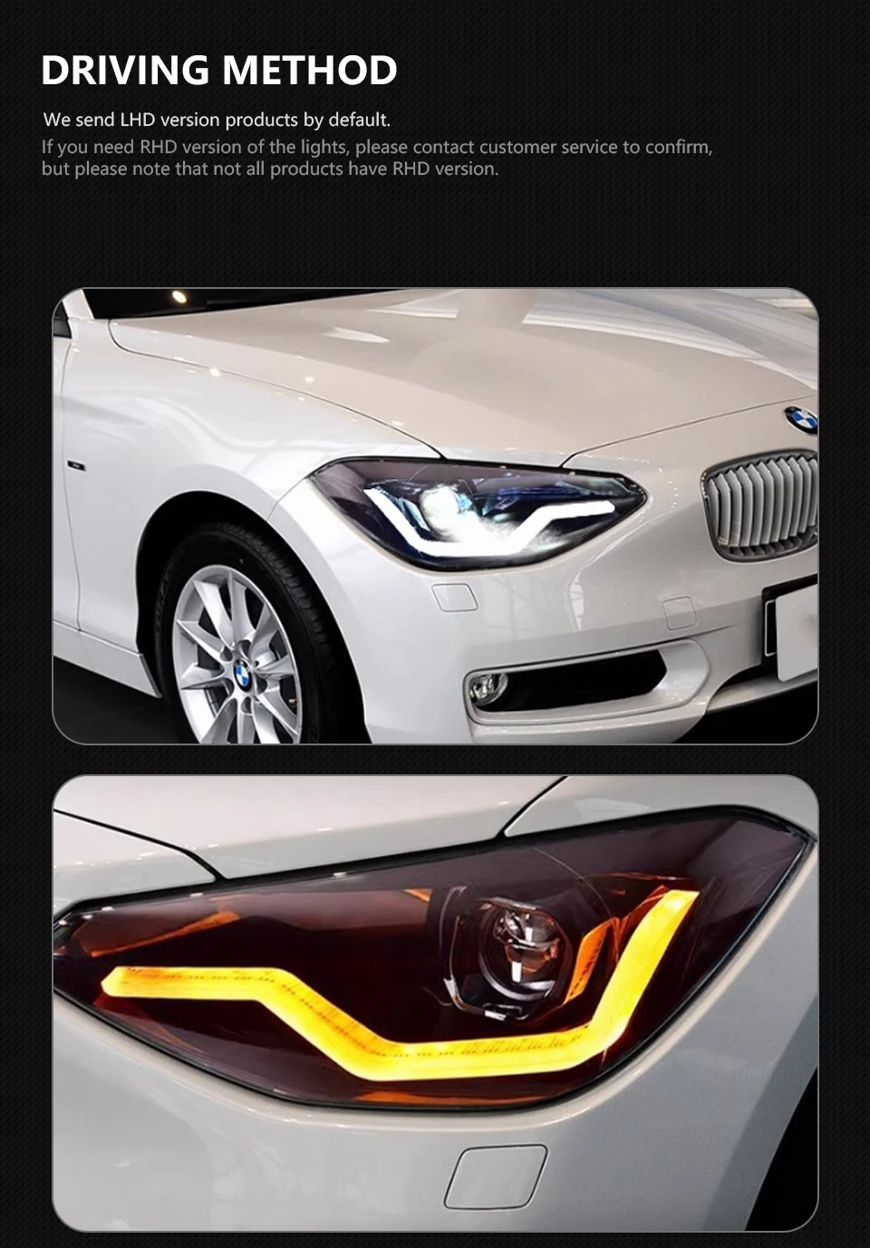 Car Lights for BMW F20 2012-2015 116i 120i LED Auto Headlights Assembly Upgrade Bifocal Lens Dynamic Lamp Exterior Accessories