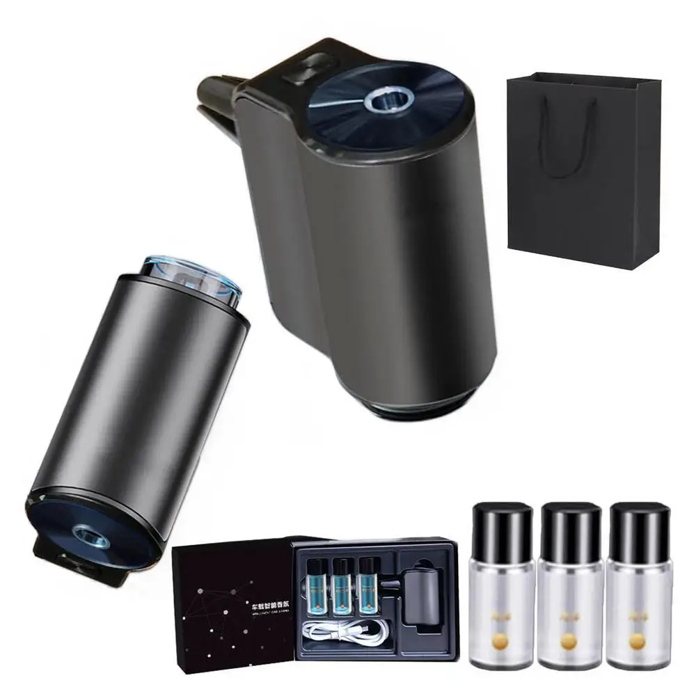 Car Air Diffuser Smart Car Aromatherapy Machine Intelligent Air Freshener Diffuser 3 Adjustable Scent Levels Aromatherapy Oils