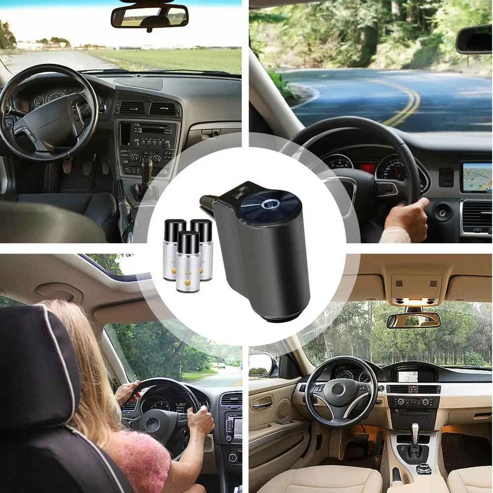 Car Air Diffuser Smart Car Aromatherapy Machine Intelligent Air Freshener Diffuser 3 Adjustable Scent Levels Aromatherapy Oils