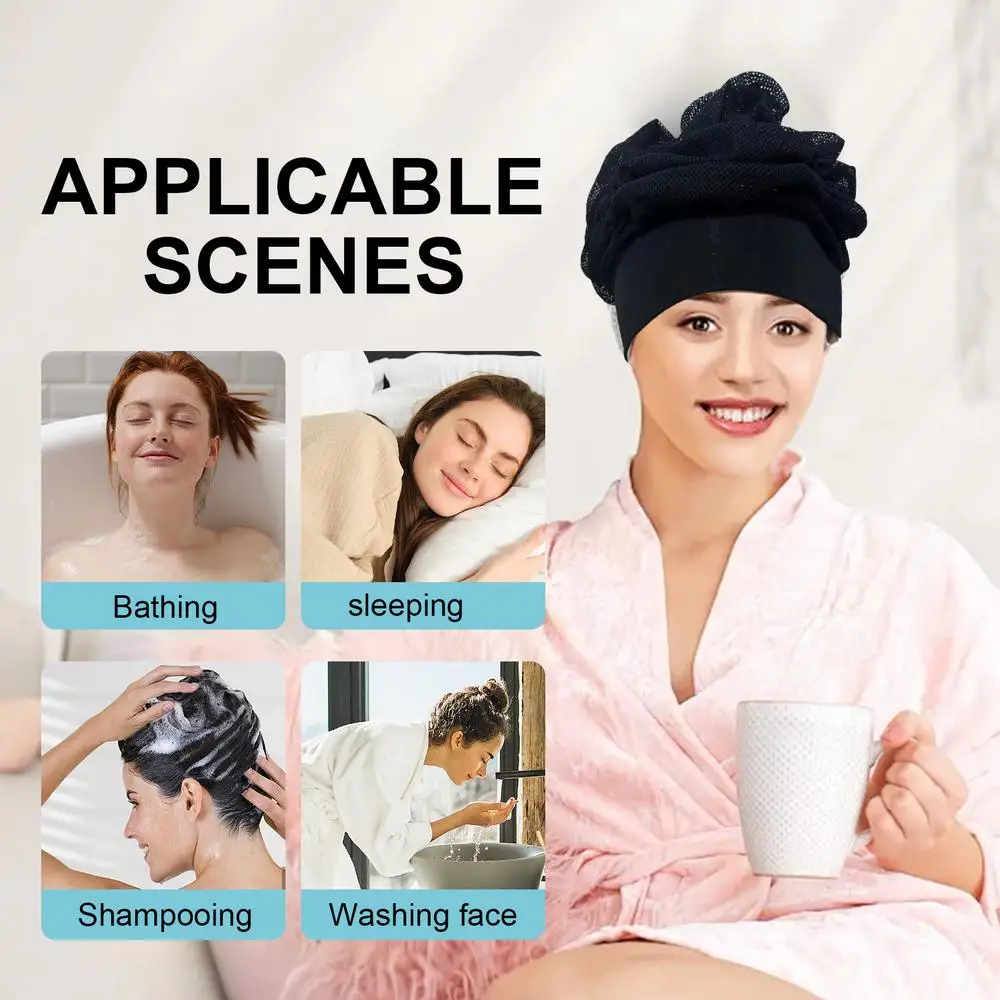 Net Plopping Caps For Drying Curly Hair Comfortable Adjustable Hair Bonnet For Curly Hair Fast Drying Curly Hair Plopping Wrap