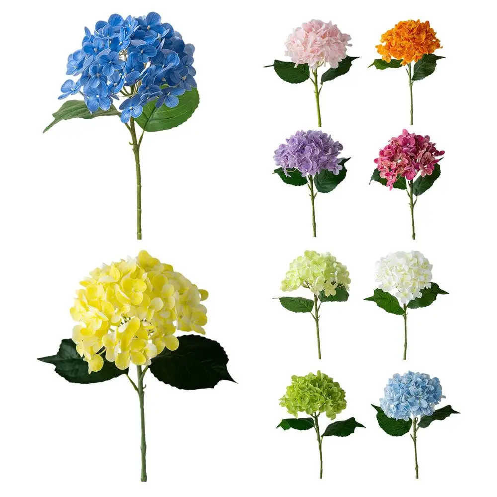 Artificial Flowers Silk Hydrangea Bouque for Wedding Home Party Living Room Table Decoration Accessories