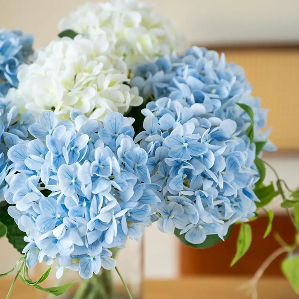 Artificial Flowers Silk Hydrangea Bouque for Wedding Home Party Living Room Table Decoration Accessories
