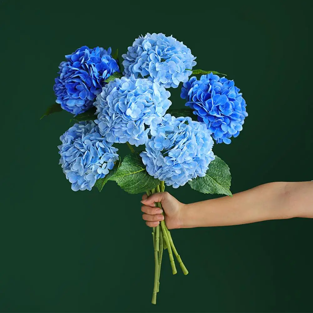Artificial Flowers Silk Hydrangea Bouque for Wedding Home Party Living Room Table Decoration Accessories