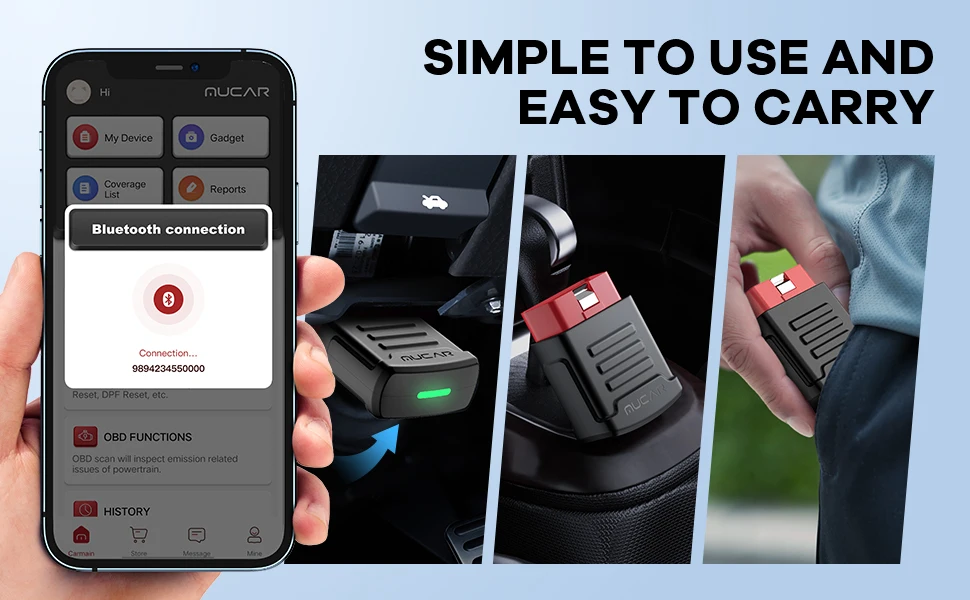 MUCAR BT200/BT200 PRO Bluetooth Car Diagnostic Tool Oil IMMO SAS 15 Reset OBD2 Scanner Auto Code Reader for Full System Diagnose