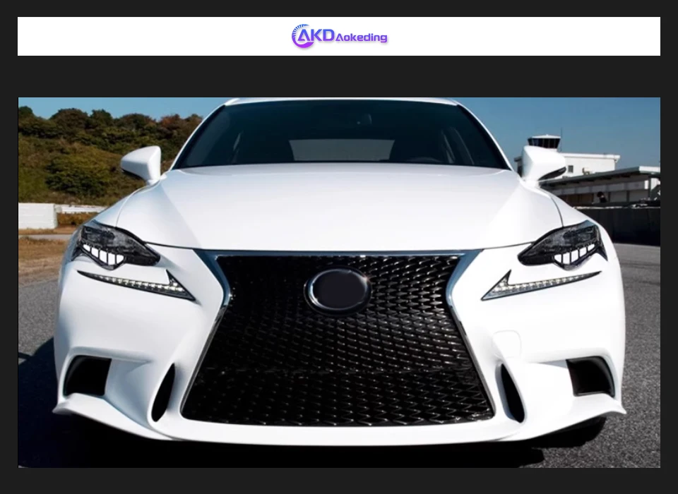 AKD Head Lamp for Lexus is is250 LED Headlight 2013-2016 Headlights is300 DRL Turn Signal High Beam Angel Eye Projector Lens