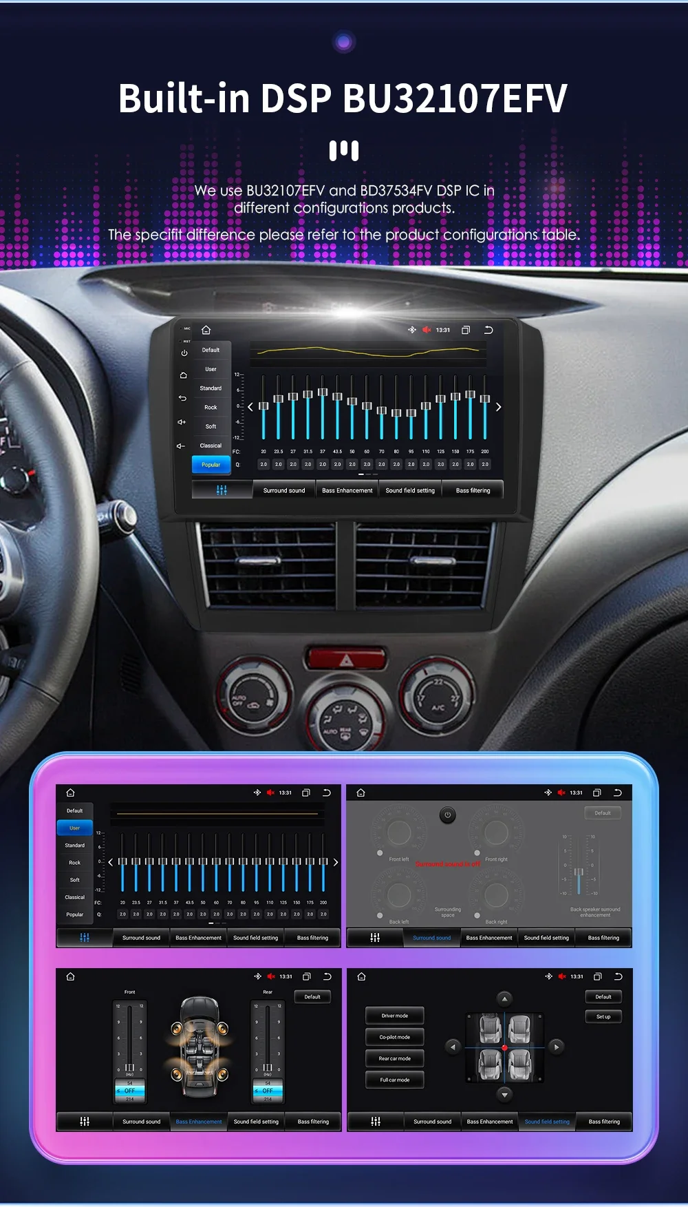 Android Car Radio for Subaru Forester 2008-2012 for Impreza wrx Auto Multimedia Player 2din Carplay Head Unit 7862 DSP WIFI