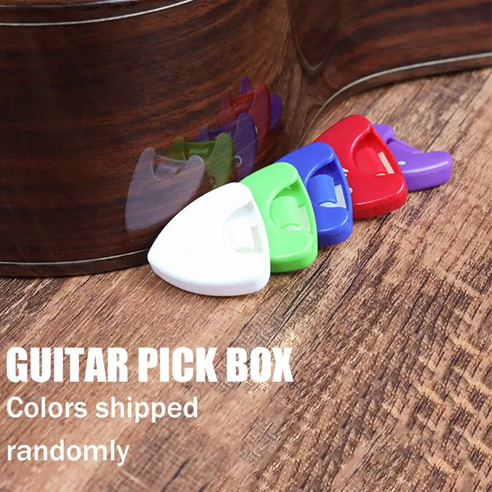 Stick-On Guitar Pick Holder Stick-On Picks Clip Case Double-Sided Tape Design Storage Tool For Electric Guitar Acoustic Guitar