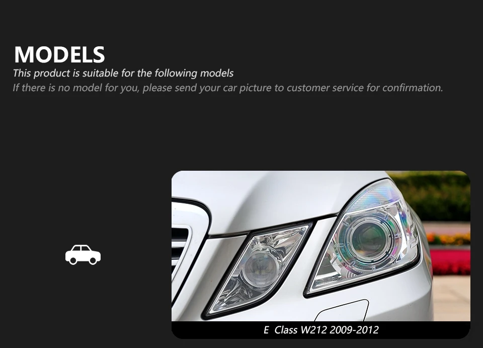 Car Lights for Benz W212 LED Headlight 2010-2013 E200 E300 E260 Head Lamp Drl Projector Lens Automotive Accessories