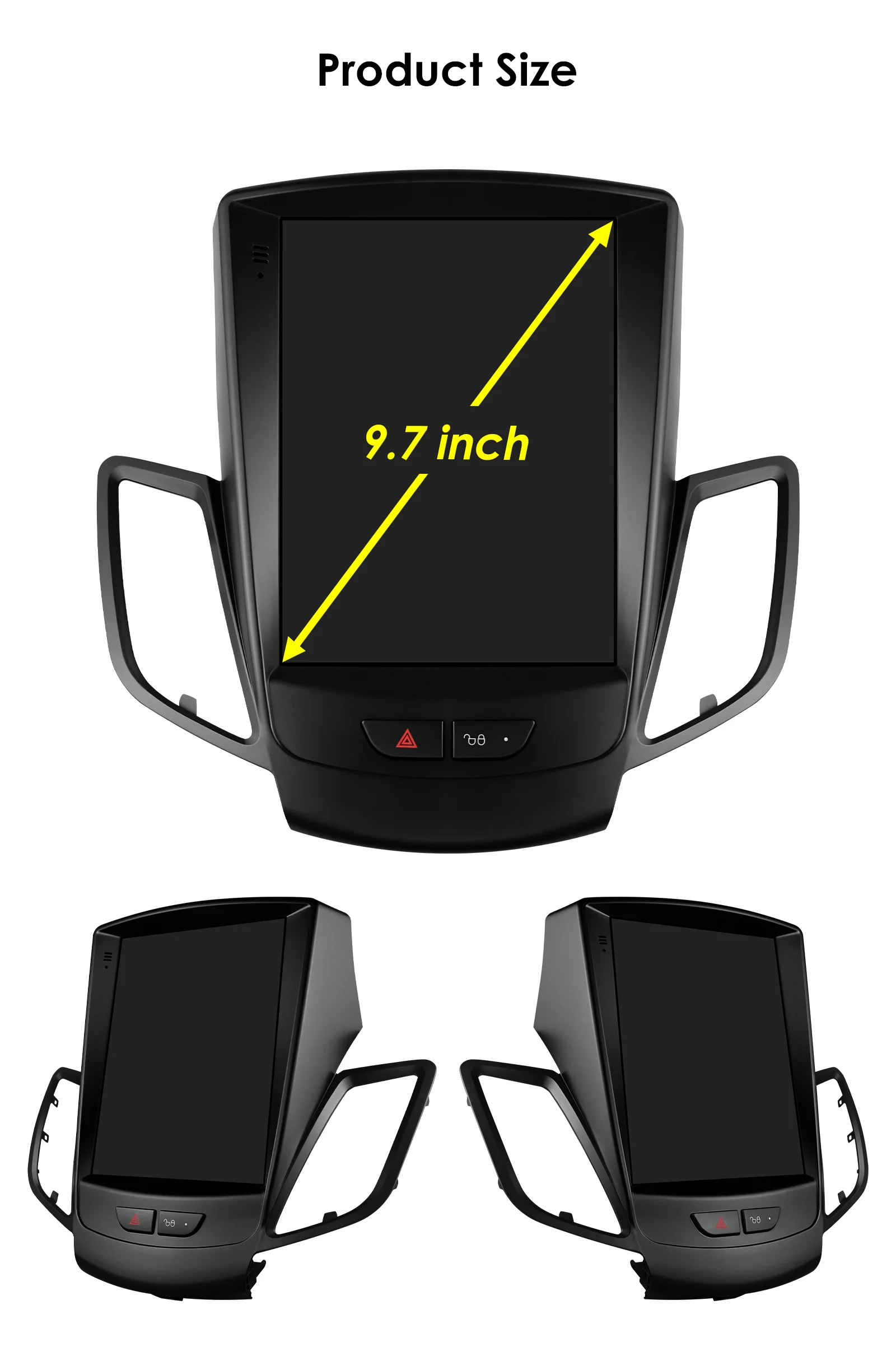 Android 13 for Ford Fiesta MK7 2009 - 2016 Car Radio Player Stereo Multimedia Automotiva Wireless Carplay 9.7 '' Vertical Screen