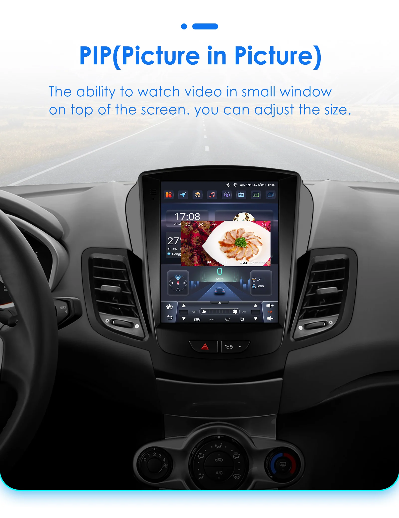 Android 13 for Ford Fiesta MK7 2009 - 2016 Car Radio Player Stereo Multimedia Automotiva Wireless Carplay 9.7 '' Vertical Screen
