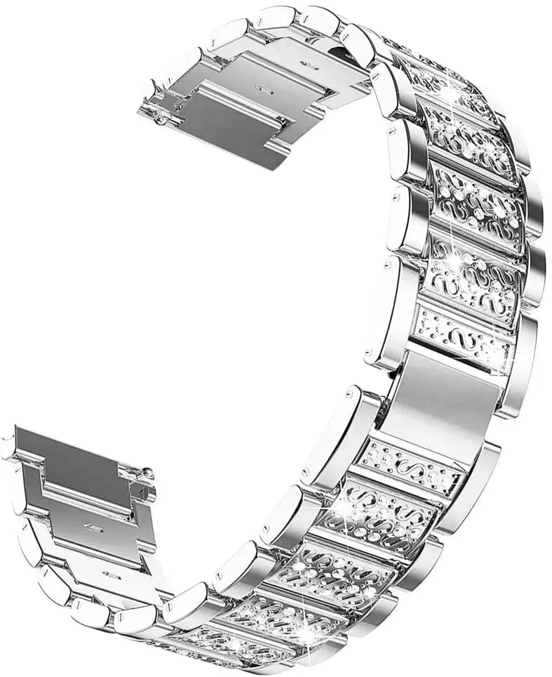 20mm 22mm Band for Samsung Galaxy Watch 4/5/6/Classic/Pro 40 44mm Diamond Stainless steel bracelet correa Huawei GT 2e/3/4 strap