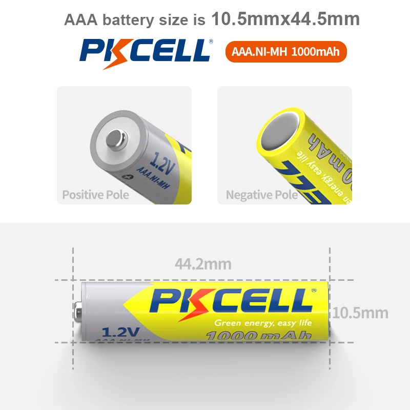 100PC 1000MAH AAA Ni-MH Rechargeable batteries 3A Battery 1.2V AAA and 25PC AA/AAA battery box For Flashlight Toy Camera clock