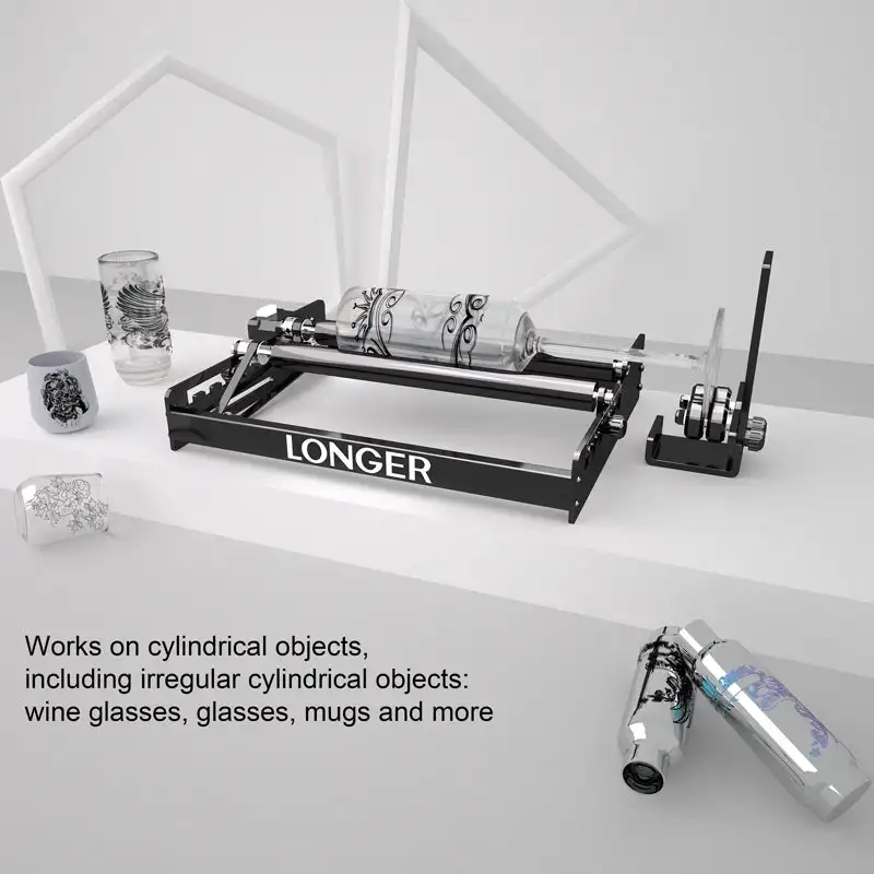 Rotary Roller Upgrade Kits For Laser Engraver Cutting Machine Engraving Cutting Cylindrical object