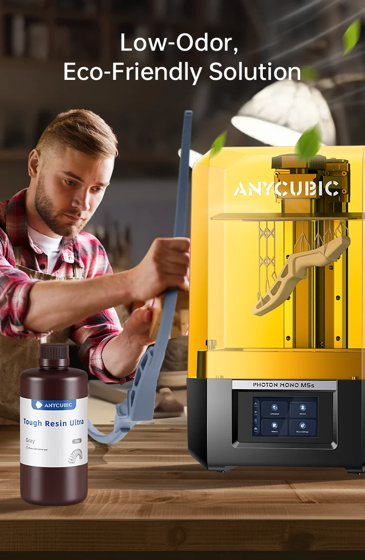 ANYCUBIC Tough Resin Ultra Strong Impact Resistance Flexible with Excellent Rebound Low-Odor For Photon Mono 2 LCD Printers