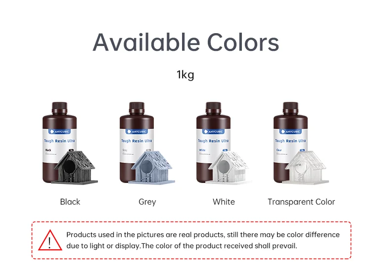 ANYCUBIC Tough Resin Ultra Strong Impact Resistance Flexible with Excellent Rebound Low-Odor For Photon Mono 2 LCD Printers