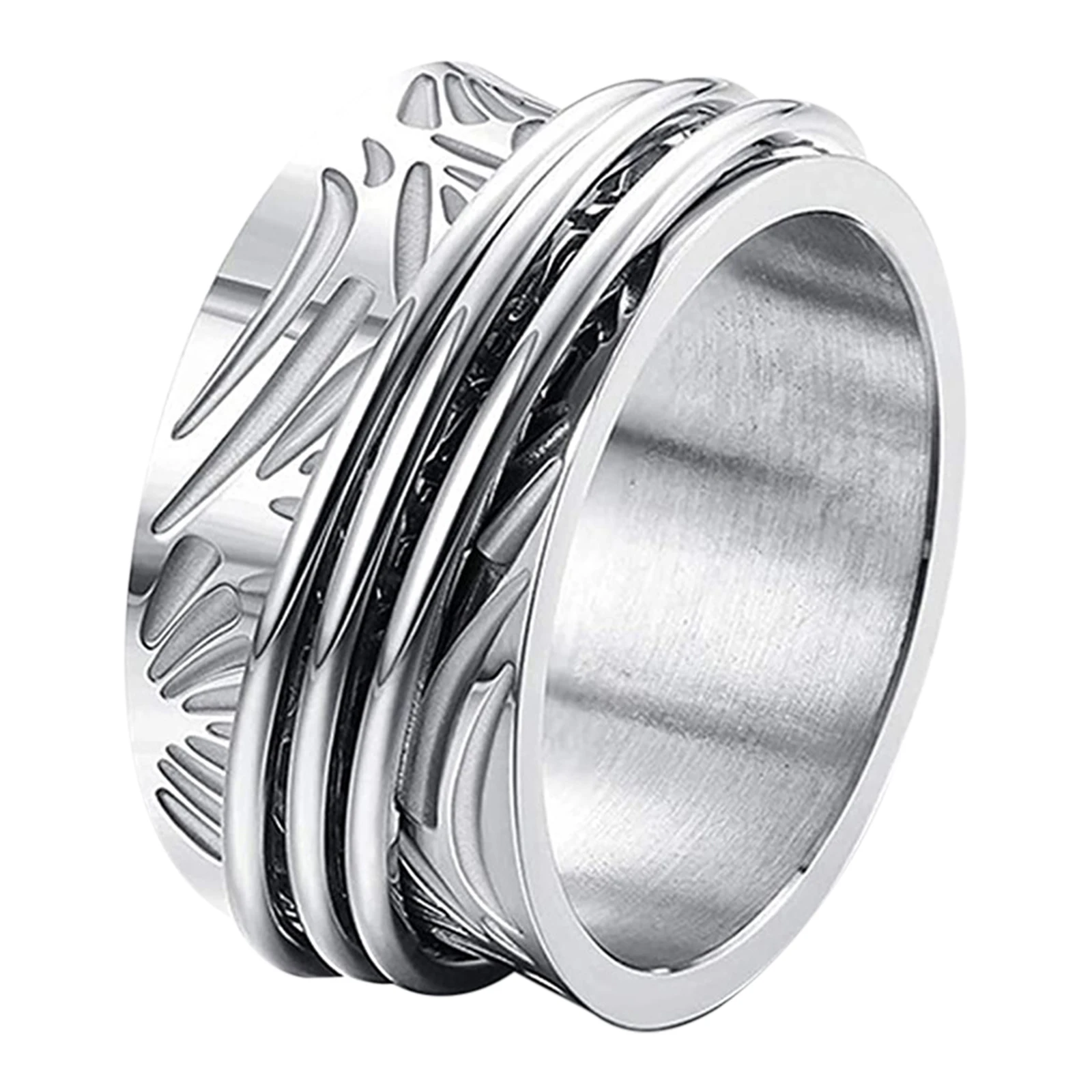 BONISKISS Stainless Steel Couple Rings Engraved Wedding Ring Hand Jewelry Superior Valentine's Day Engagement Anniversary Gift