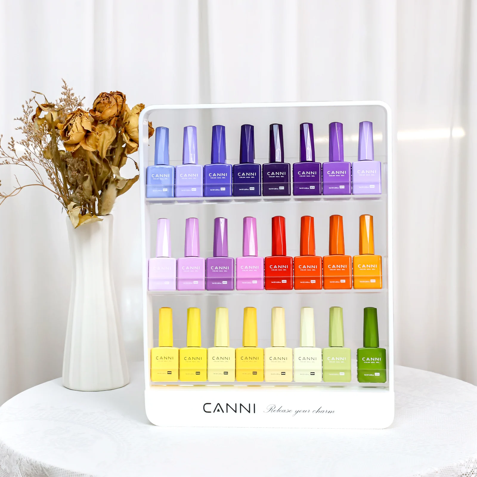 30pcs/set CANNI TPO FREE HEMA FREE Gel Polish VIPKit WholeSet New Learner Nail Maincure Gel Varnish Branded Suitcase