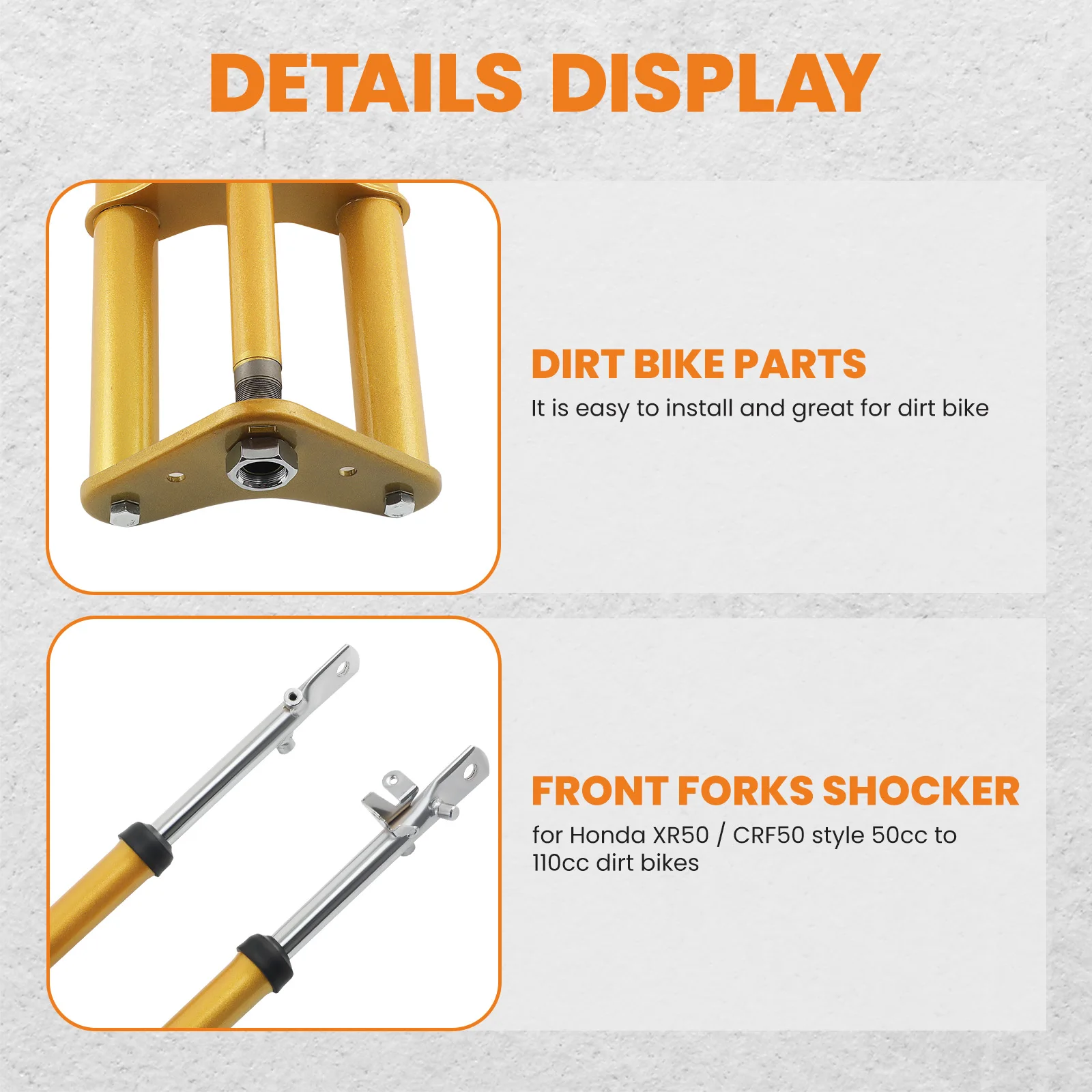 New Front Forks Shock Suspension Assembly for Honda 50 XR50 CRF50 2004-2014 for XR50 CRF50 50cc 70cc 90cc 110cc