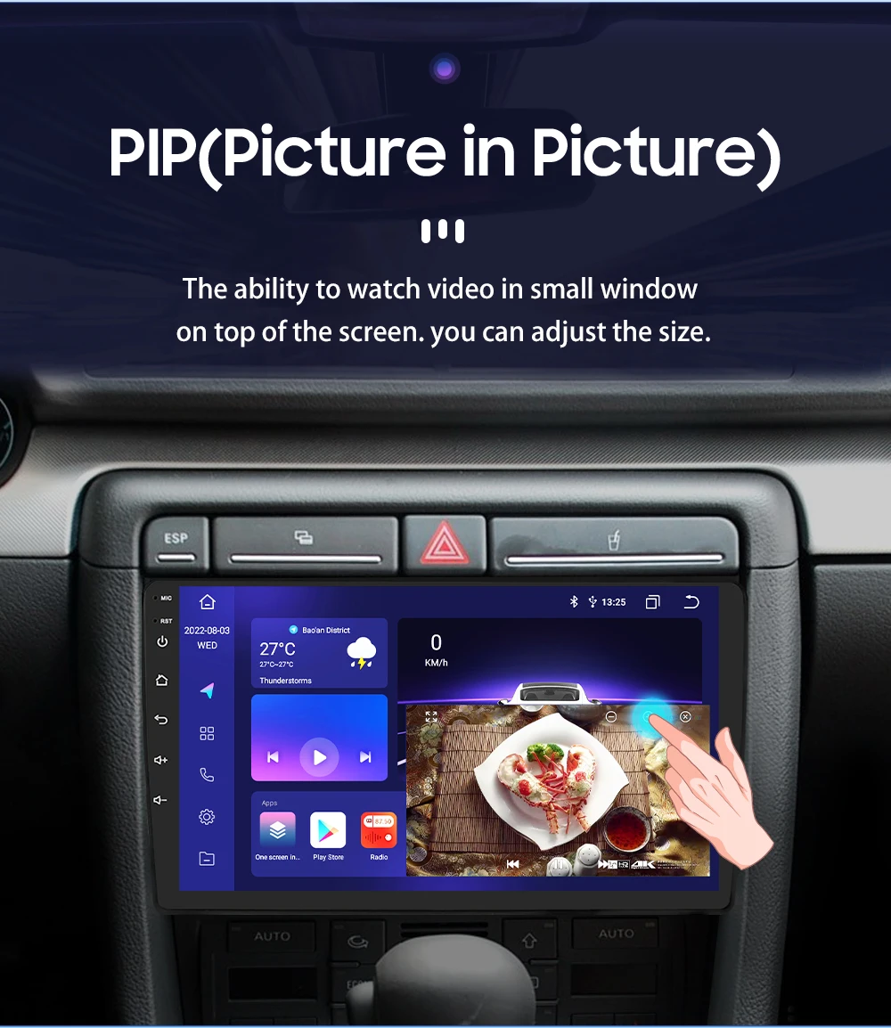 Hizpo AI Voice Radio For Audi A4 2000-2009 S4 B6 B7 RS4 Seat Exeo RS4 Car Multimedia GPS 2din Wireless CarPlay Android Auto 7862