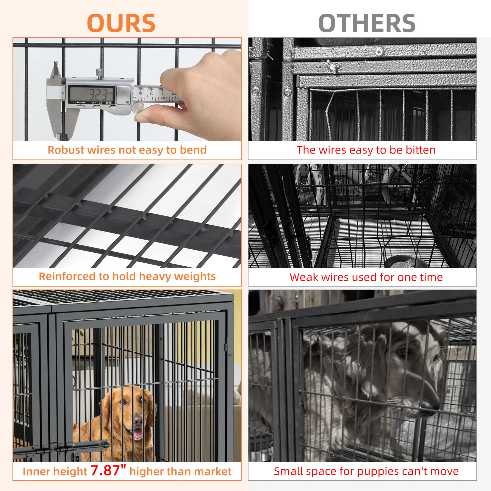 Jumbo Large Metal Pet Playpen, Kennel House with Steel Lock and Removable Trays, Heavy Duty Dog Cage