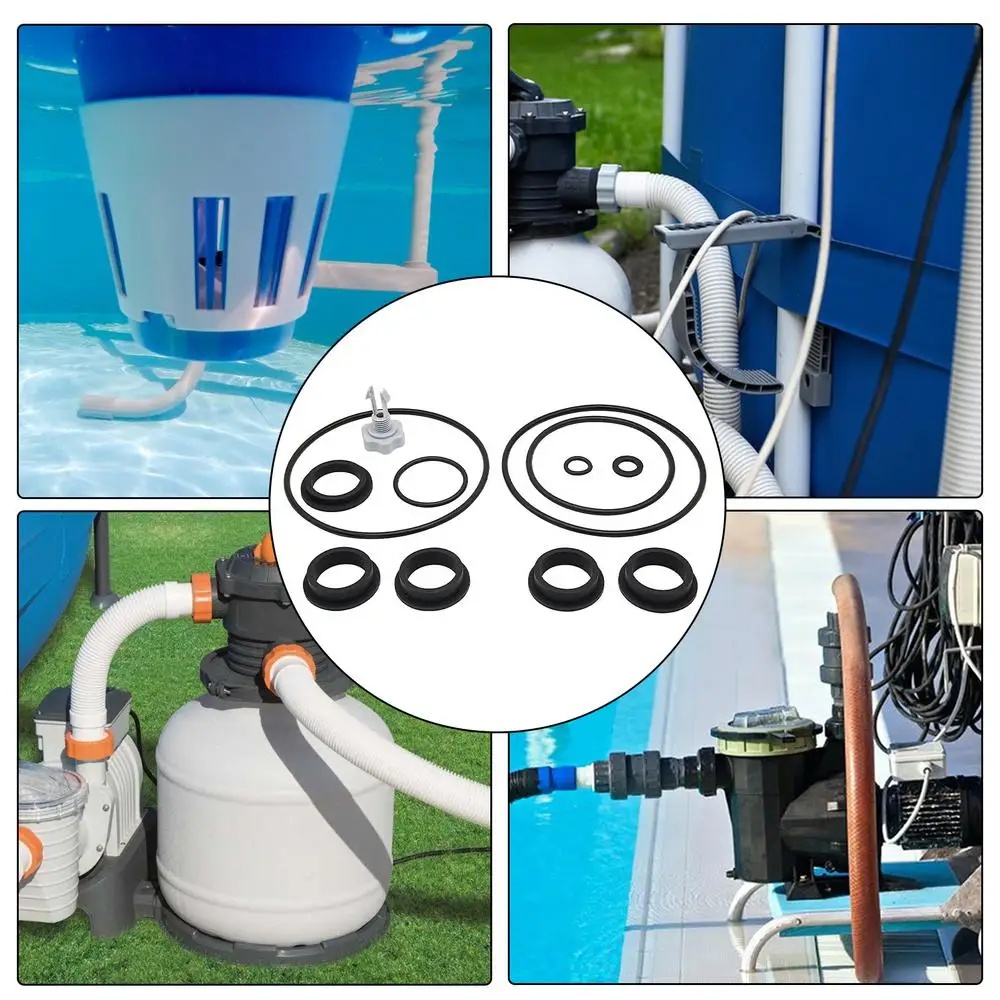 Sand Filter Parts 12-Piece Sand Filter Pump Replacement O-Ring Sand Filter Seal Gasket Parts Pool Filter Pump Repair Air Release