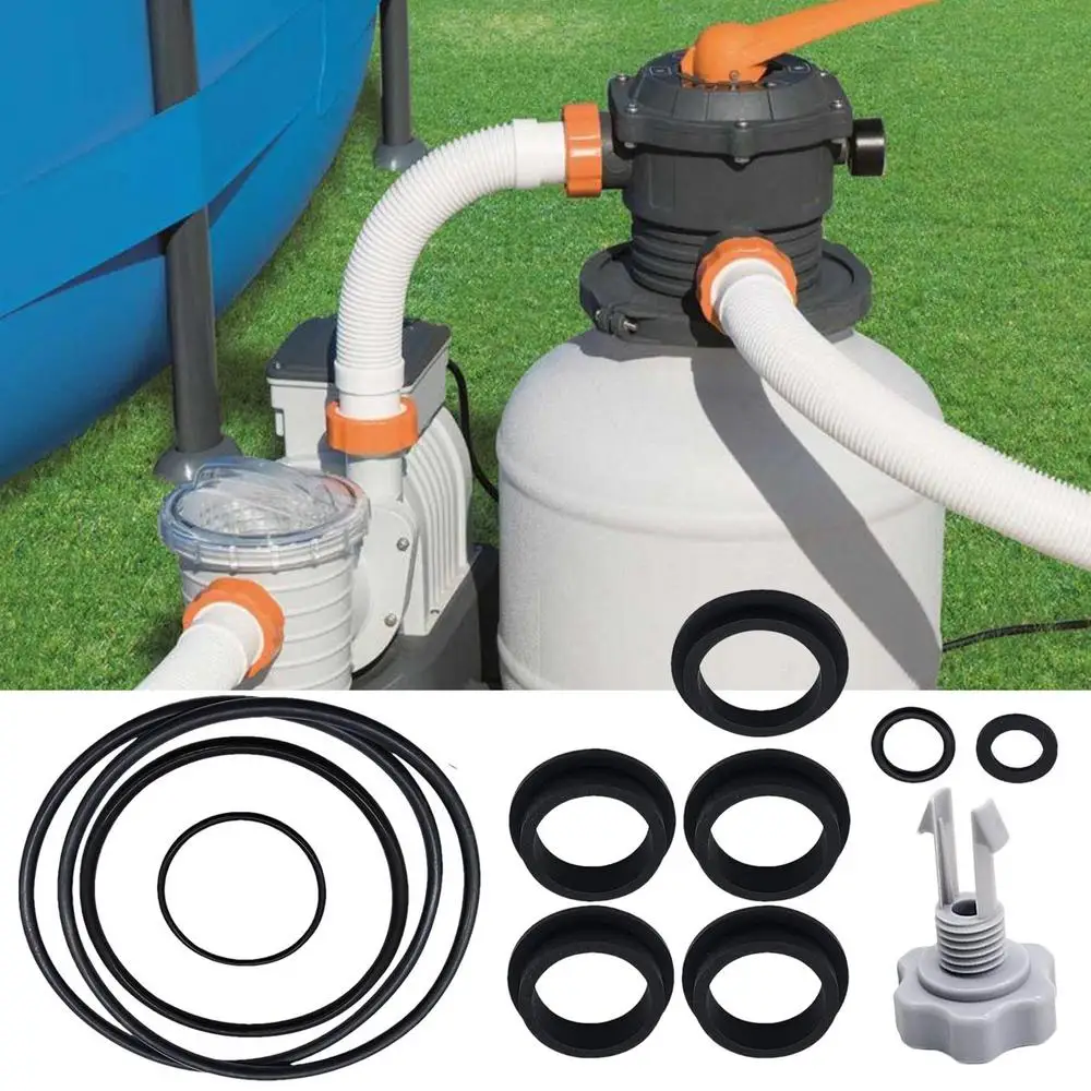 Sand Filter Parts 12-Piece Sand Filter Pump Replacement O-Ring Sand Filter Seal Gasket Parts Pool Filter Pump Repair Air Release
