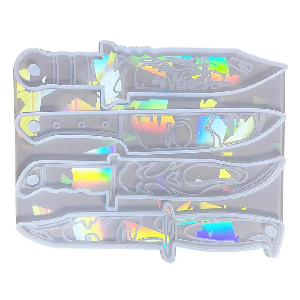 Resin Daggers Mold Daggers Resin Molds Silicone Heat Resistant Holographic Design Mold Gift for Halloween Christmas Decoration