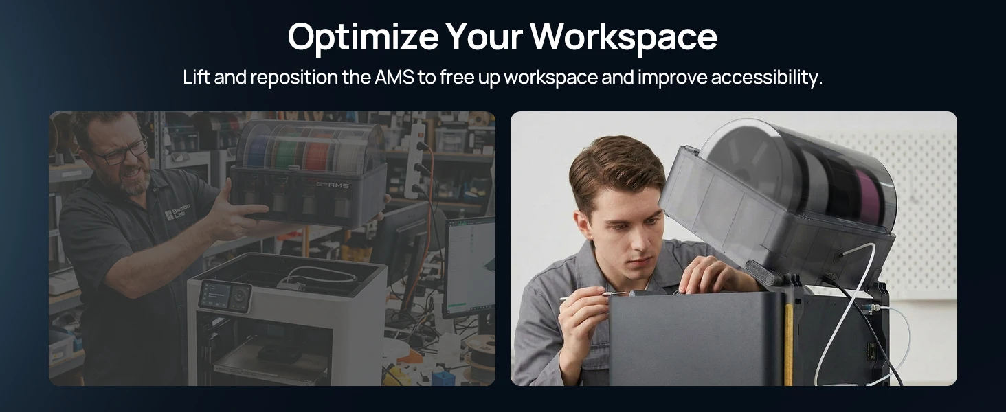 JAYO AMS Support Bracket for Bambu Lab Compatible X1 P1 Series - Maintenance Facilitator And Workspace Organizer