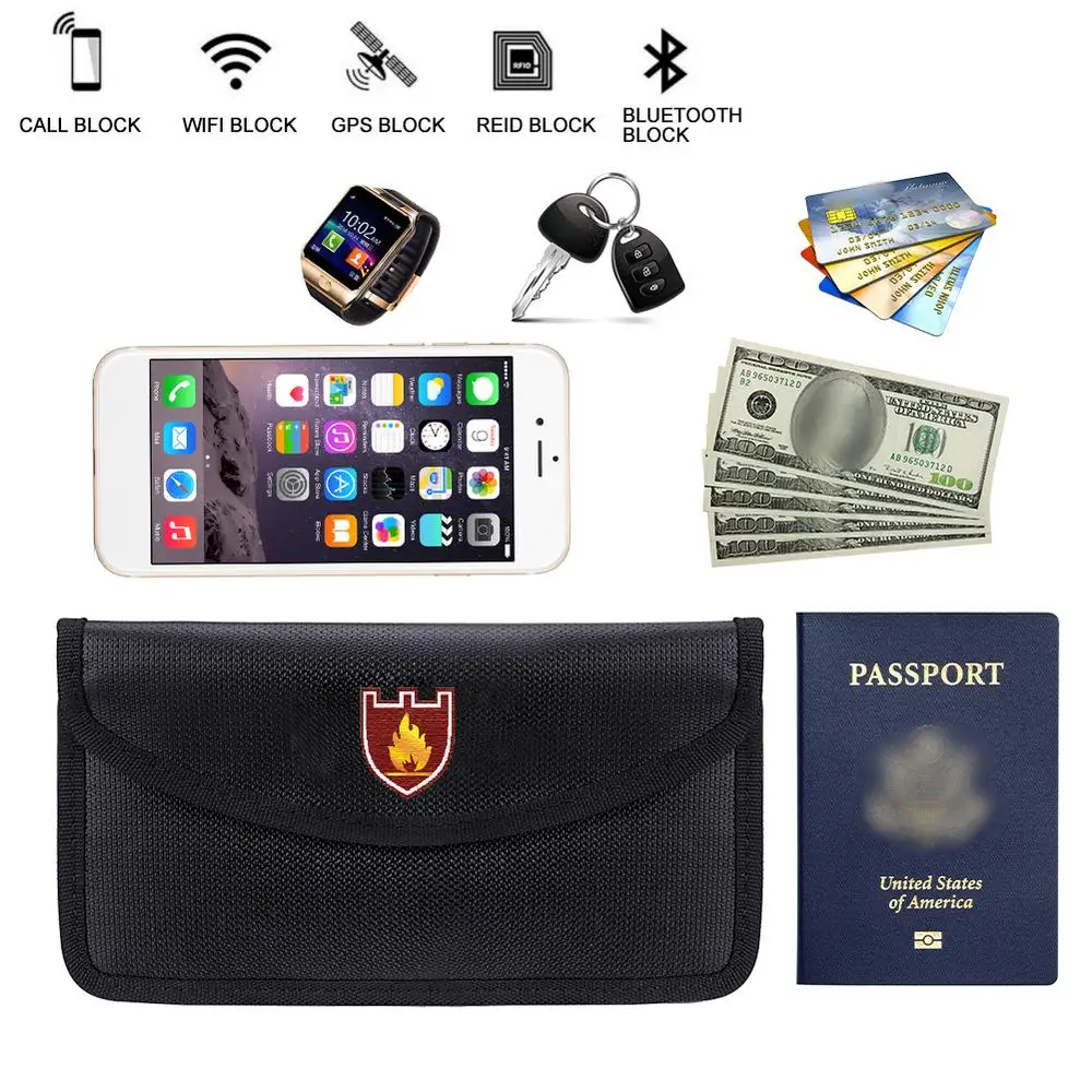Fireproof Waterproof Document Envelope File Folder Cash Pouch Portable Fireproof Money Bag Safe Bag For Home