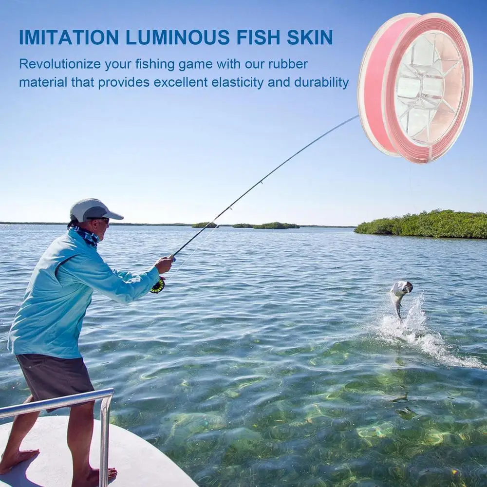 Fly Fishing Lure Tying Tool 16.4ft Fishing Lure Making Supplies Imitation Fish Skin Design Lure Making Fly Tying Materials Lure