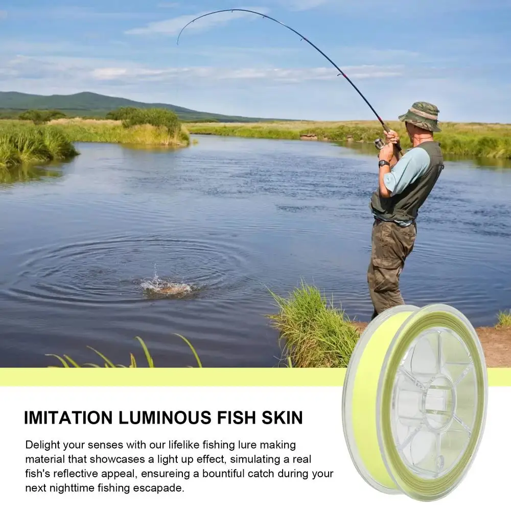 Fly Fishing Lure Tying Tool 16.4ft Fishing Lure Making Supplies Imitation Fish Skin Design Lure Making Fly Tying Materials Lure
