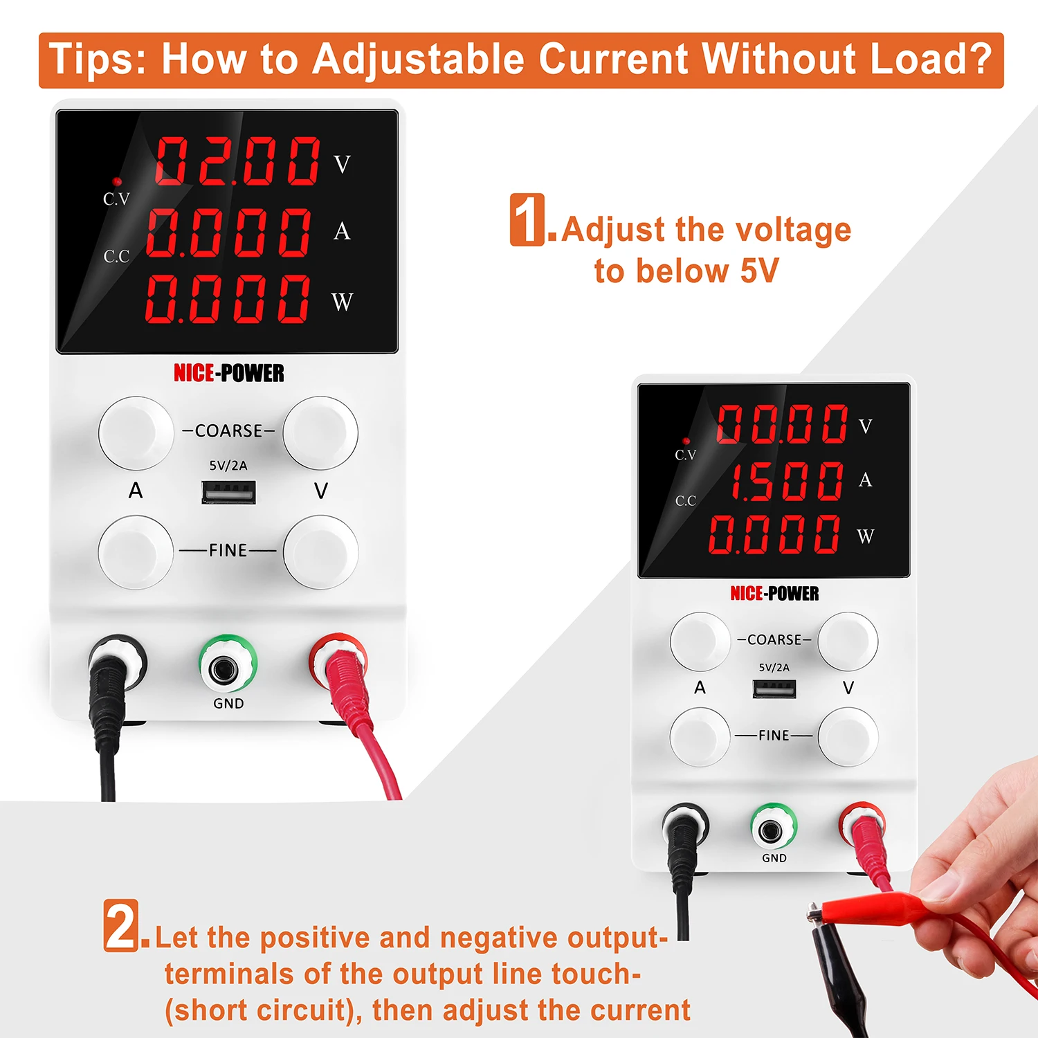 Adjustable DC Lab Power Supply 30V 10A /60V 5A/120V 3A Digital Bench Power Source For Titanium Anodized Repair Voltage Regulator