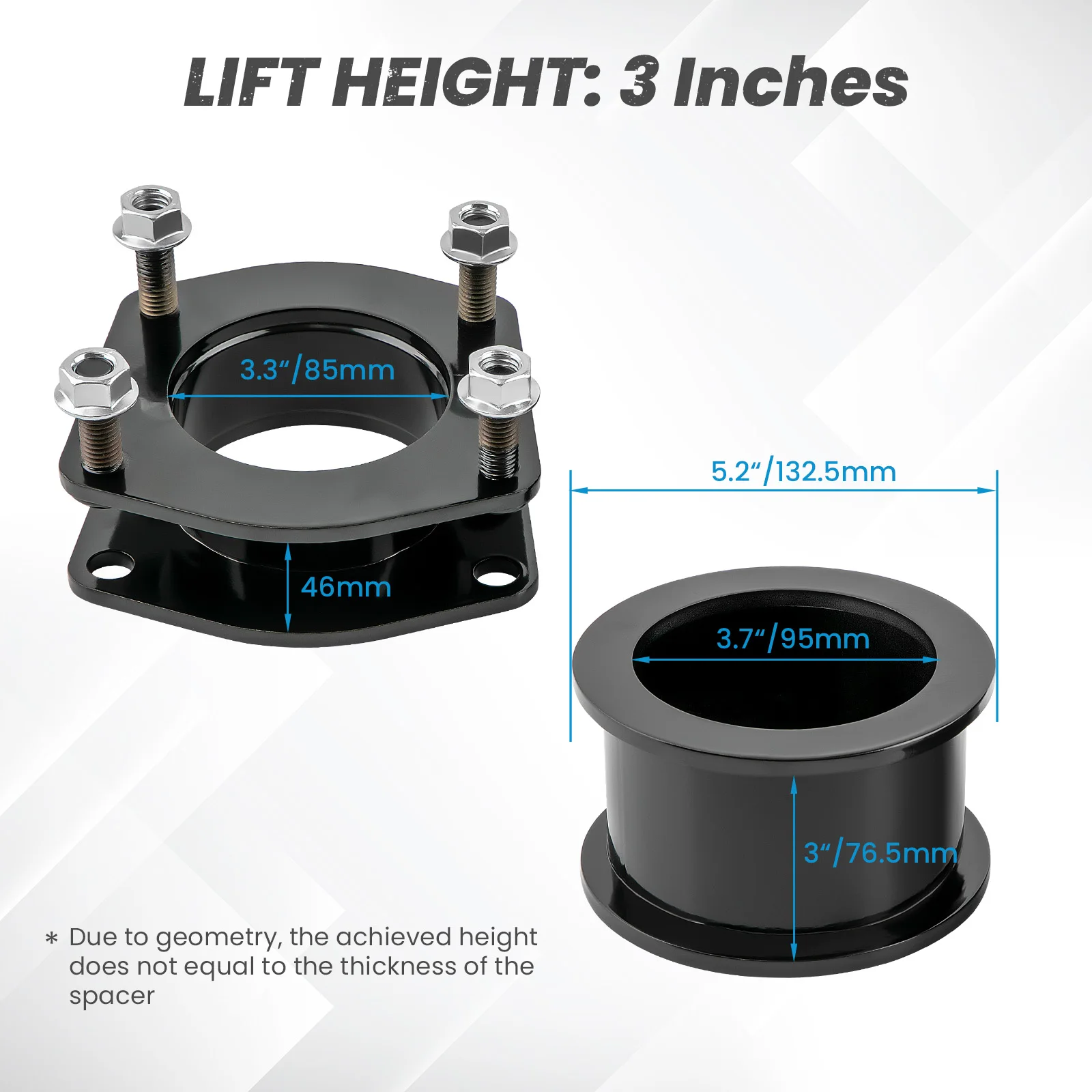 3" Front 3'' Rear Lift Leveling Kit For Jeep Grand Cherokee WK 2005 2006-2010