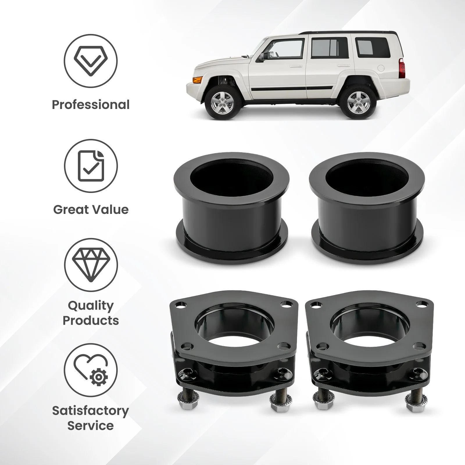 3" Front 3'' Rear Lift Leveling Kit For Jeep Grand Cherokee WK 2005 2006-2010