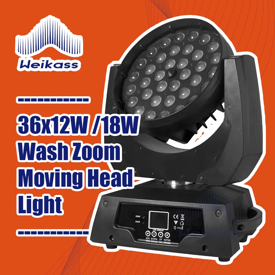 LED Lights Wash Zoom 36x18W RGBWA+UV 36x12W RGBW Moving Head Lighting With Flycase For Professional DJ Equipment