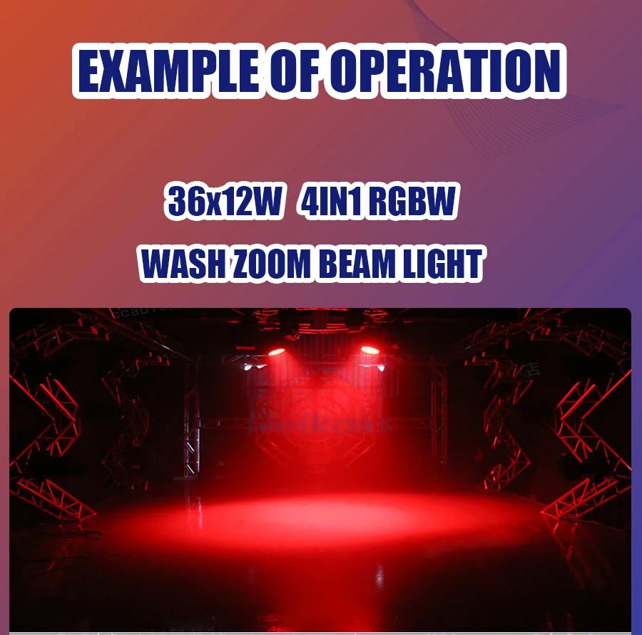 LED Lights Wash Zoom 36x18W RGBWA+UV 36x12W RGBW Moving Head Lighting With Flycase For Professional DJ Equipment