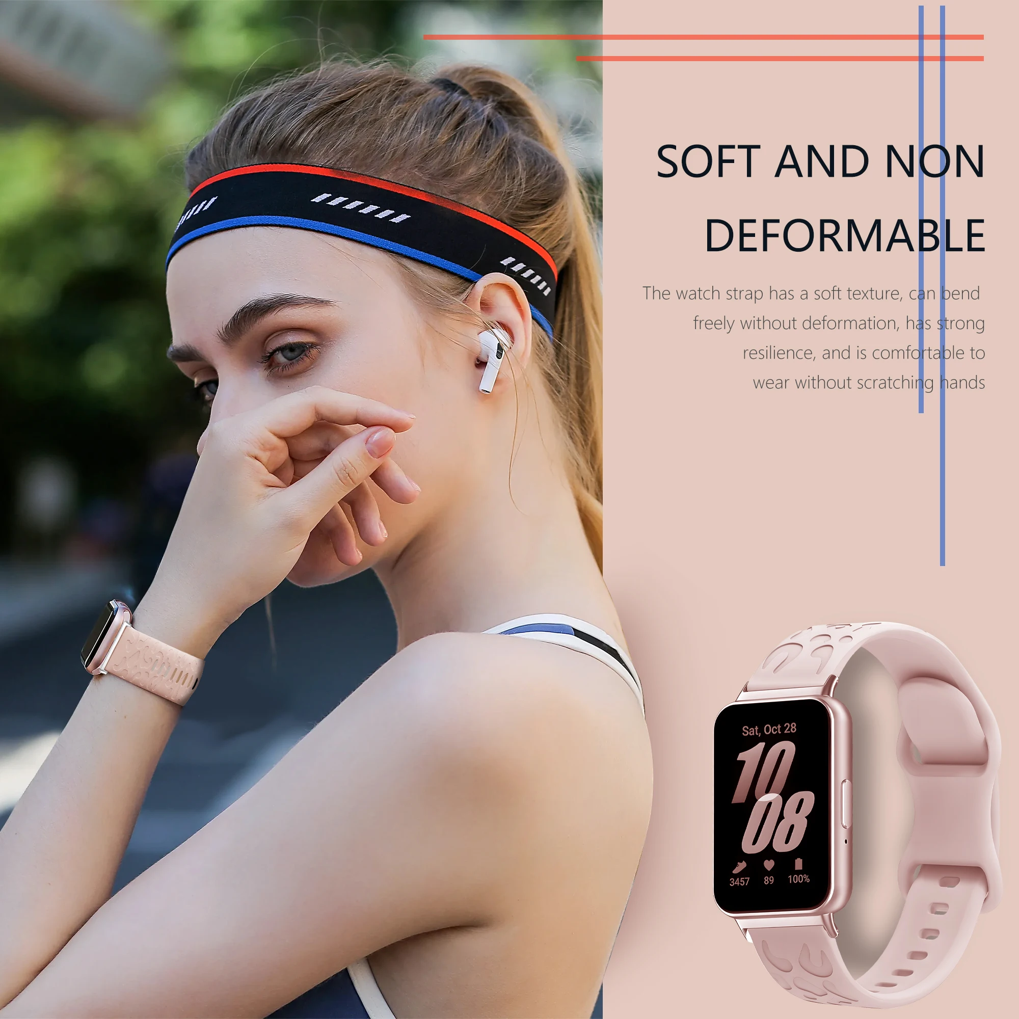 Strap For Samsung Galaxy Fit3 Silicone Bracelet Wristband For Samsung Galaxy Fit 3 Sports Watch Replacement Strap Accessories
